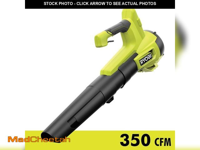 Lot 74-14182558 - RYOBI ONE+ 18V 100 MPH 350 CFM Cordless Battery Variable-Speed Jet Fan Leaf Blower (Tool Only) - UNU...