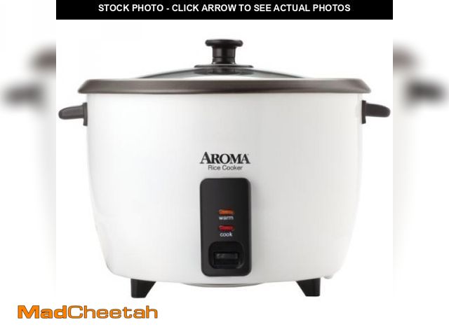 Lot 74-12398790 - Aroma Housewares 32-Cup (Cooked) (16-Cup UNCOOKED) Pot Style Rice Cooker (ARC-7216NG) , White - UNUS...