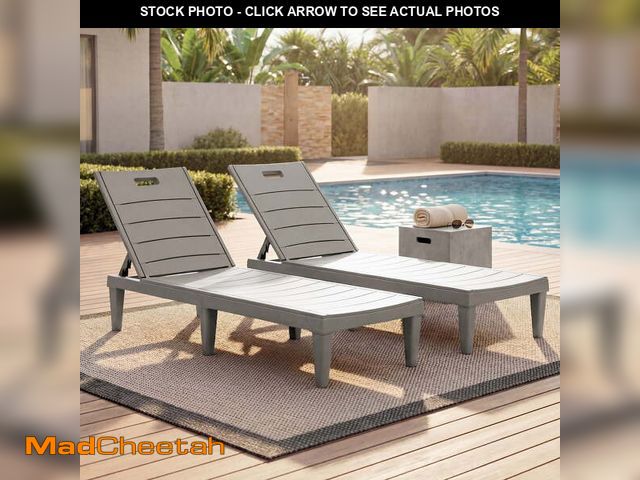 Lot 74-14321933 - Homall Outdoor Chaise Lounge Chairs Set of 2, 5-Position Adjustable Waterproof Patio Outdoor Chaise ...