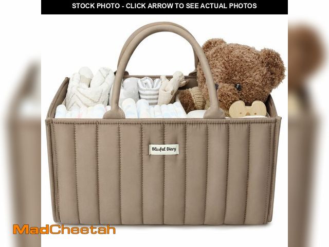 Lot 74-12698871 - Blissful Diary Baby Diaper Caddy Organizer, Stylish Storage Basket for Newborn Essentials and Diaper...