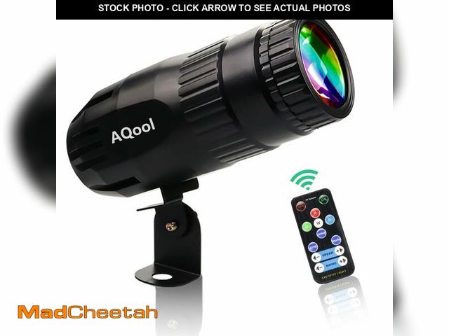 Lot 74-14271231 - Pinspot Light, AQool 15W RGBW Disco Ball Spotlight with Remote, Super Bright Mirror Ball Light Mini ...