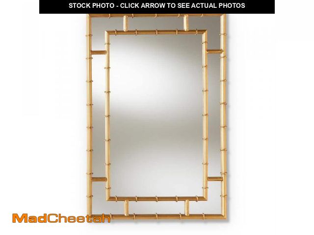 Lot 74-12255345 - Baxton Studio Medium Rectangle Antique Gold Contemporary Mirror (32.25 in. H x 21.5 in. W) - UNUSED