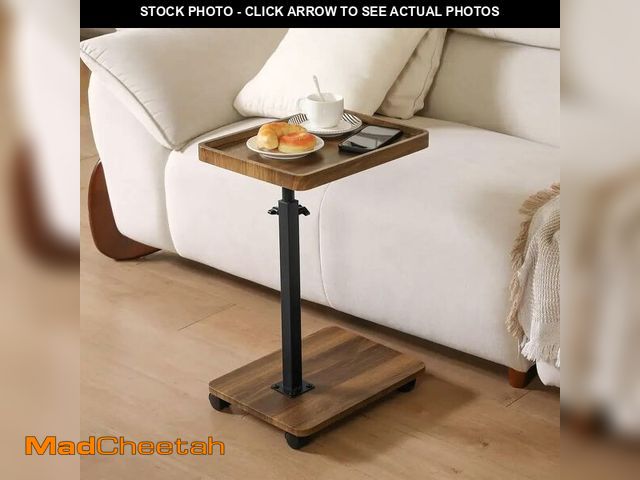 Lot 74-14476907 - HYMIC C Table End Table Adjustable Height, 360ÃÂ°Swivel TV Tray Table Couch Tables C Shaped Side Ta...