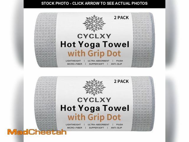 Lot 74-14425144 - CYCLXY 2 Pack Hot Yoga Towel with Grip DotÃ¯Â¼ÅStickyfiber Yoga Mat Towels Non Slip for Hot Yoga,Ab...