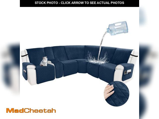 Lot 74-12213128 - Arfntevss Waterproof Recliner Sectional Couch Covers for Reclining L Shape Sofa Cover Non Slip Washa...