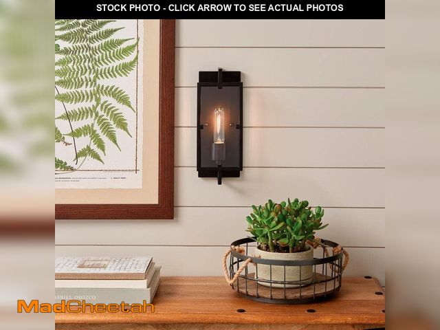 Lot 74-12745851 - Home Decorators Collection Kenton 4.75 in. 1-Light Vintage Bronze Industrial Wall Sconce with Cage F...