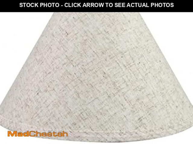 Lot 74-12448569 - Aspen Creative 58703A Empire Uno Lamp Shade in Flaxen, 4" Top x 11" Bottom x 7" Slant Height, Slip U...