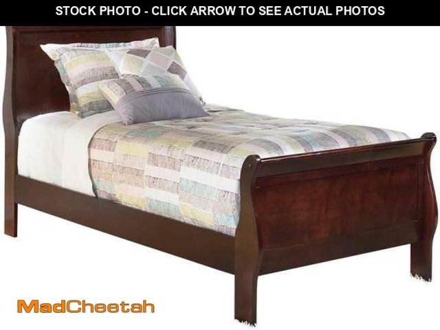 Lot 74-12170984 - Signature Design by Ashley Alisdair Traditional Twin Sleigh Headboard &amp; Footboard ONLY, Dark Bro...