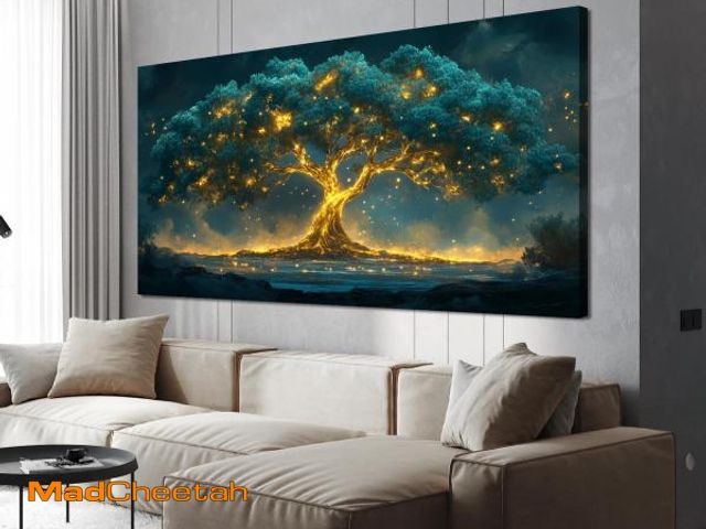 Lot 74-12511459 - *SEE DETAILS* Canvas Wall Art Decor Artwork for Walls Green Wall Art Decor Large Tree of Life Wall A...