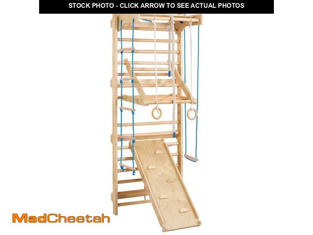 Lot 74-13269624 - VEVOR Swedish Ladder Wall Gym, 8 in 1 Wooden Indoor Playground Climbing Toys, 220 lbs. Load Capacity...