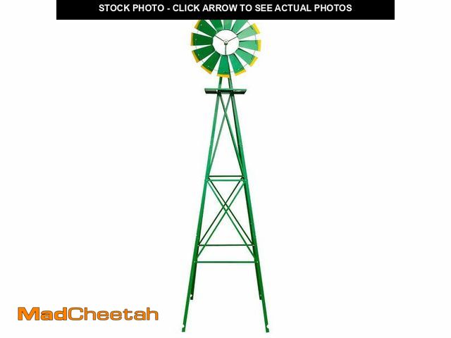 Lot 74-12781525 - Ktaxon 8FT Weather Resistant Yard Garden Windmill Green - UNUSED