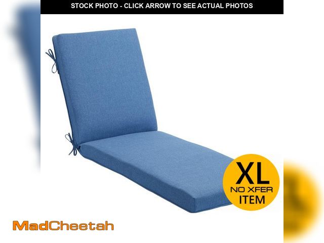 Lot 74-14387512 - HAMPTON BAY 24 in. W x 30 in. D CushionGuard Universal Outdoor Chaise Cushion in Lake Twist (5-Pack)...