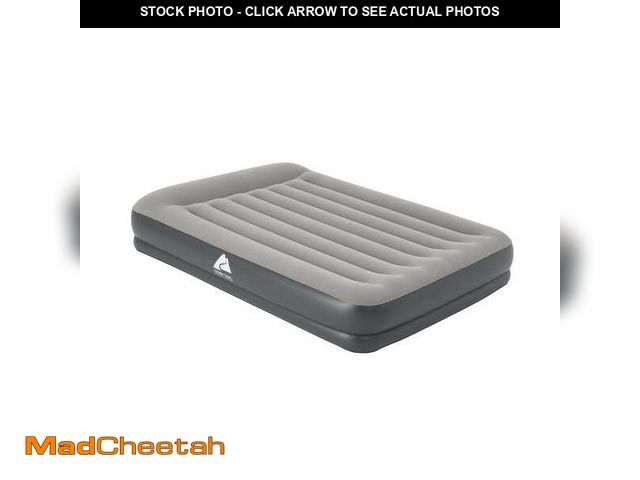 Lot 74-12556534 - Ozark Trail Tritech Air Mattress Queen 14" with In &amp; Out Pump and Antimicrobial Coating - USED