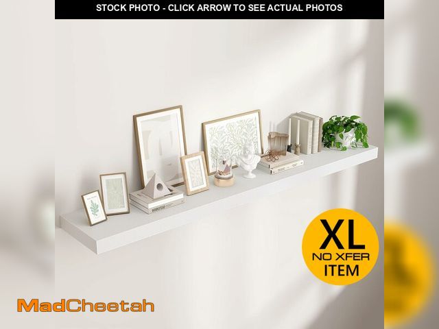 Lot 74-13070994 - Floating Shelves for Wall 72"W x 11.6"D x 2"H, Long Engineered Wood Wall Shelves with Invisible Brac...