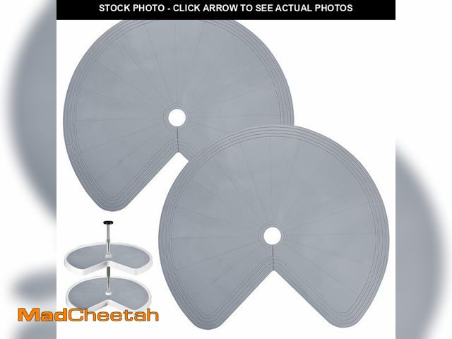 Lot 74-14205153 - 2 Pcs Lazy Susan Cabinet Liner, Non-Slip Silicone Mat for Kitchen Turntables, Heat-Resistant for Add...
