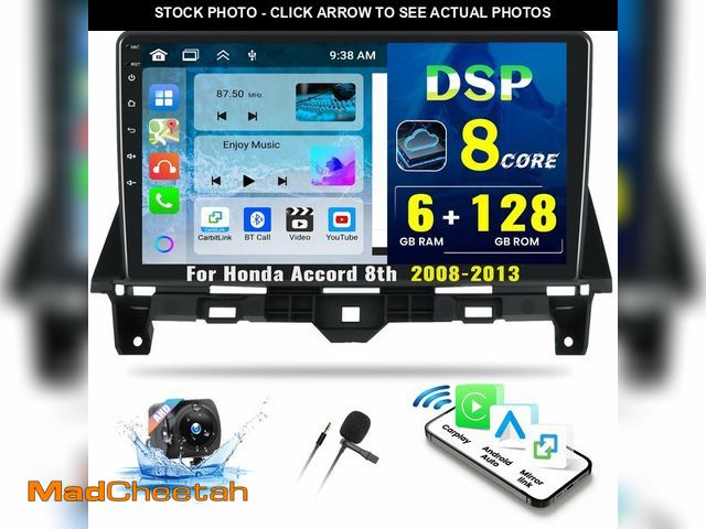 Lot 74-12432197 - 8 Core 6G+128G Wireless Carplay Car Stereo for Honda Accord 8th 2008-2013 with Android Auto, 10.1Ã¢â...