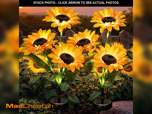 Lot 74-14059756 - GIGALUMI Solar Garden Lights Artificial Sunflowers, LED Garden Decor Carefree Sunflower Solar Lights...