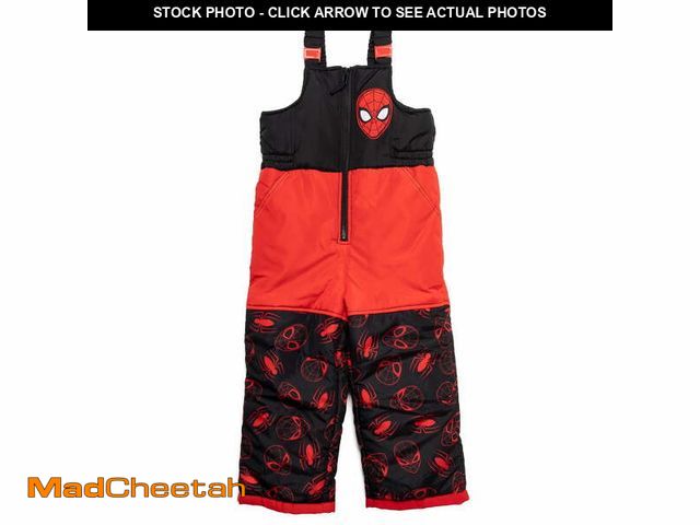 Lot 74-12836404 - Marvel Spider-Man Big Boys Zip Up Snow Bib Ski Pants Toddler to Big Kid 10/12 - UNUSED