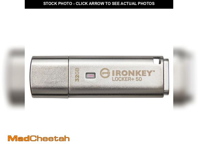 Lot 74-13544863 - Kingston Ironkey Locker+ 50 32GB Encrypted USB Flash Drive | USB 3.2 Gen 1 | XTS-AES Protection | Mu...
