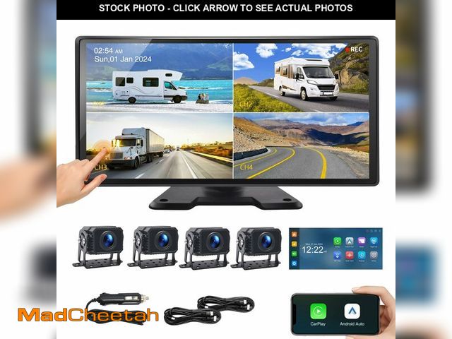 Lot 74-13566401 - ATOVANKA 4 Channel Semi Truck Camera System with Apple Carplay &amp; Andriod Auto,10.36 "IPS 360 Cam...
