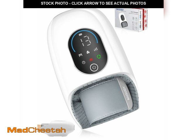 Lot 74-12712623 - Hand Massager with Heat and Compression : Full-Hand and Wrist Coverage with Touchscreen &amp; Palm R...