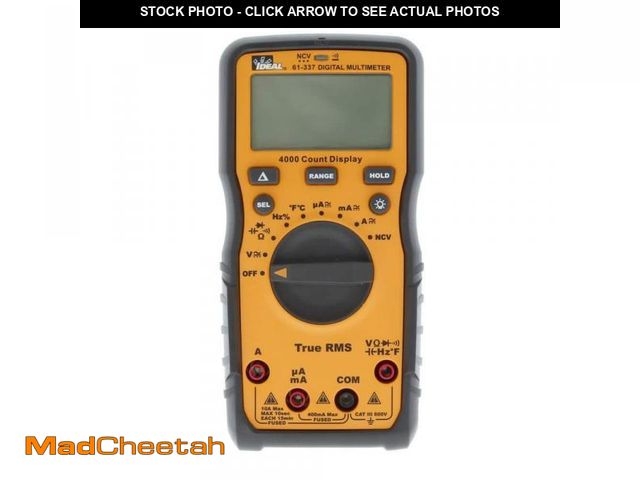 Lot 74-12411114 - IDEAL 600-Volt Auto Range Multimeter with NCVT and Temp - UNUSED