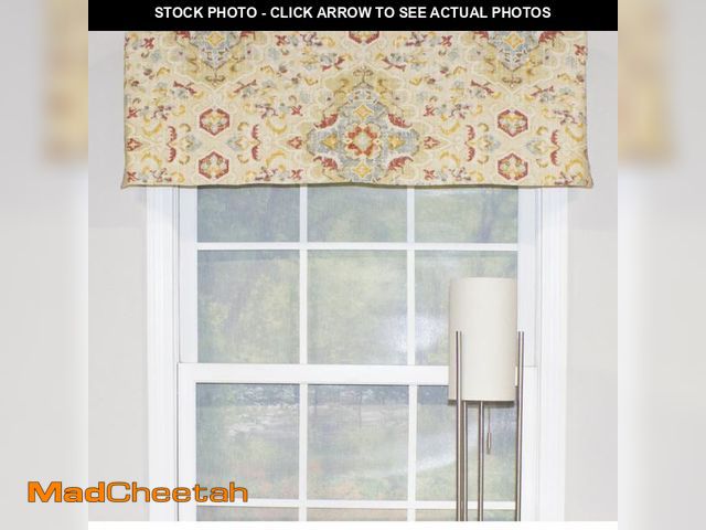 Lot 74-4921891 - Bungalow Rose Balmer Watercolor Tailored Window Valance 50" x 14" Multicolor Watercolor - UNUSED