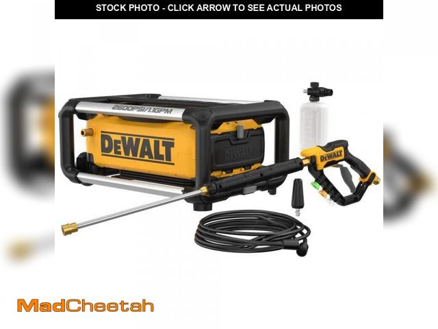 Lot 74-12063835 - DEWALT 2600 PSI 1.1 GPM Cold Water Electric Pressure Washer (MISSING WAND) - UNUSED
