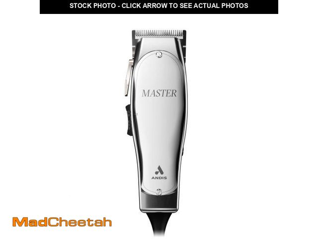 Lot 74-11546324 - Andis 01815 Professional Master Adjustable Blade Hair Trimmer, Carbon Steel T-Blade - Silver - USED