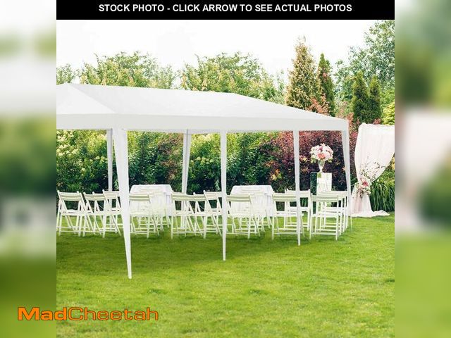 Lot 74-12566379 - Tangkula 10 x 30 Feet Outdoor Canopy Tent, Wedding Party Tent with 16 Stakes &amp; 8 Wind Ropes, Yar...