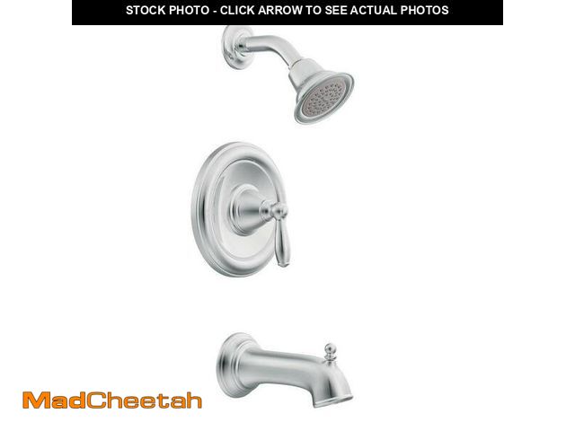 Lot 74-12827349 - MOEN Brantford Single-Handle 1-Spray Posi-Temp Tub and Shower Faucet Trim Kit in Chrome (Valve Not I...