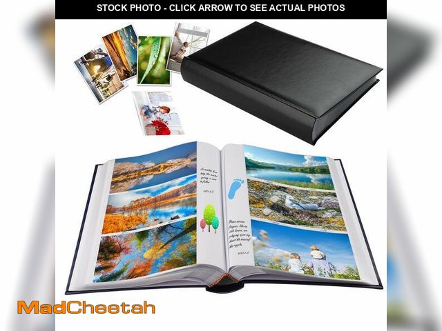 Lot 74-13946454 - 1DOT2 Photo Album 4x6 Photos Hold 402 Pockets with Memo Slip-in Pockets Photo Book, Leather Cover Pi...