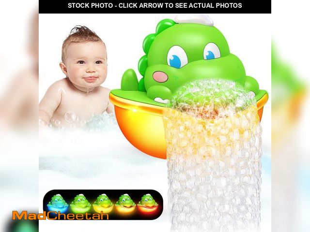 Lot 74-11548859 - Dinosaur Baby Bath Toys Light Up Bath Bubble Machine with Colourful Light Bathtime Shower Bath Toys ...