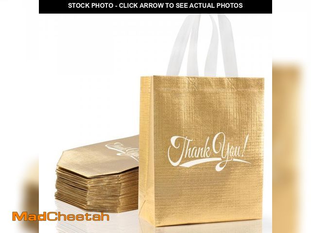 Lot 74-11557379 - Takytao 30 Pcs Thank You Gift Bags with Handles Bulk Reusable Thank You Return Gift Bags Nonwoven Fo...