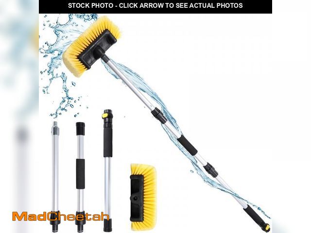 Lot 74-12218836 - NAVAPAL 54" Car Wash Brush with Long Handle, Water Flow-Thru Car Washing Brush with Hose Attachment ...
