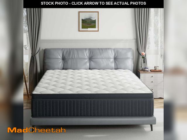 Lot 74-14307835 - Babo Care 12 Inch Queen Mattress, Euro Top Hybrid Mattress, Medium Feel, Pocket Coils, Motion Isolat...