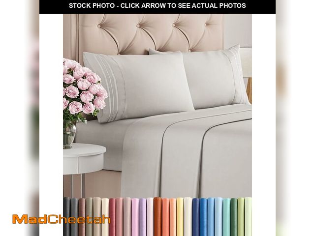 Lot 74-13964650 - Queen Size 4 Piece Sheet Set - Comfy Breathable &amp; Cooling Sheets - Hotel Luxury Bed Sheets for W...