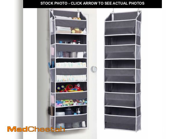 Lot 74-13997161 - ULG 1 Pack Over Door Organizer with 5 Large and 10 Mesh Side Pockets, 44 lbs Weight Capacity Hanging...