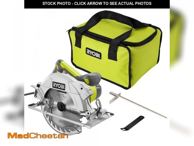 Lot 74-12492527 - (CARRY BAG IS RIPPED) RYOBI 15 Amp Corded 7-1/4 in. Circular Saw with EXACTLINE Laser Alignment Syst...