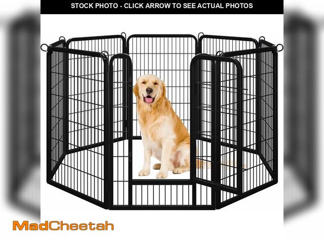 Lot 74-12760628 - Yaheetech Dog Playpen, 40 inch 8 Panels Dog Pen for Indoor Heavy Duty Puppy Exercise Pen Metal Pet F...