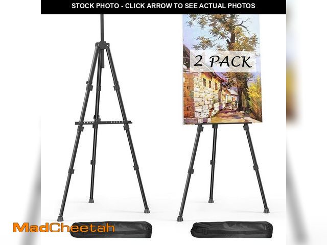 Lot 74-14146837 - Easels for Painting Canvas, Aredy 66" Art Easel for Drawing, Portable Painting Easel Stand, Metal Ta...