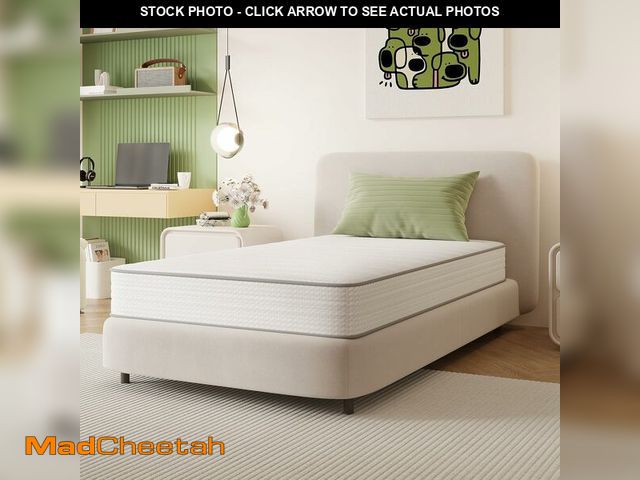 Lot 74-12665220 - Novilla Twin Mattress, 6 Inch Twin Size Mattresses in a Box with Smarts Coil for Pressure Relief, Me...