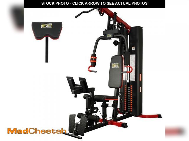 Lot 74-12131104 - Fitvids LX770 Multifunctional Full Home Gym System Workout Station with 160 Lbs Weight Stack, One St...