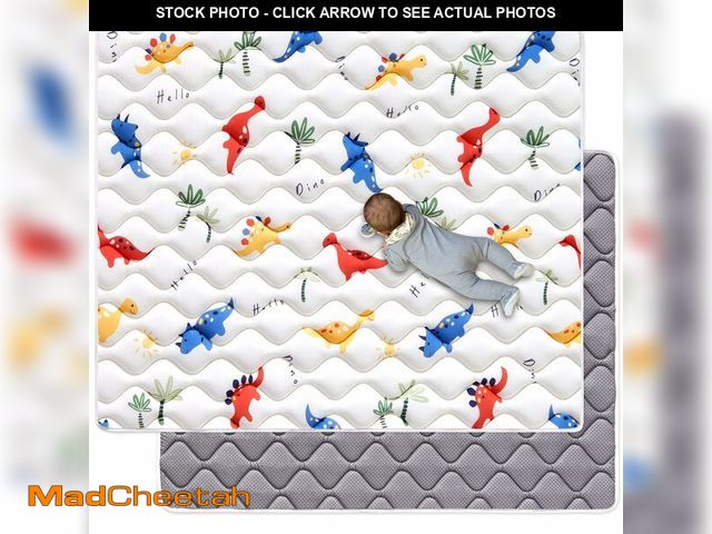 Lot 74-14383552 - Odorless Premium Foam Baby Play Mat 50" x 50", Soft Microfiber Fabric Crawling Mat for Floor- Comfor...