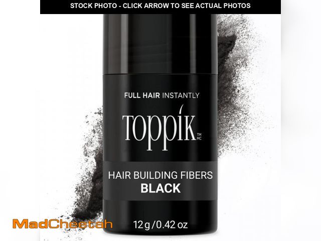 Lot 74-11557827 - Toppik Hair Building Fibers, Black, 12g Fill In Fine or Thinning Hair Instantly Thicker, Fuller Look...