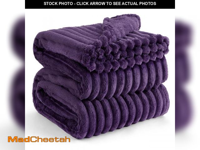 Lot 74-12213608 - Bedsure Purple Fleece Blanket for Couch - GentleSoft Cozy Soft Blankets for Women, Cute Small Throws...