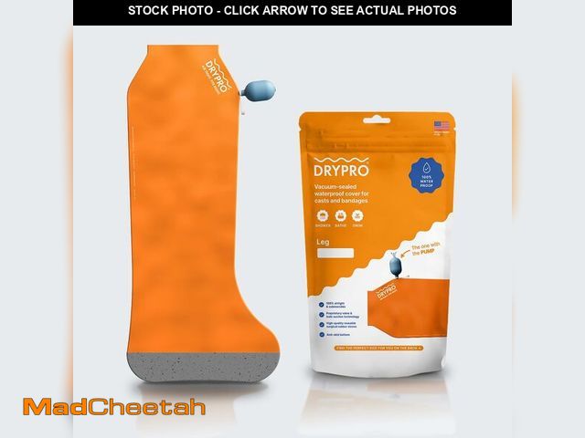Lot 74-12711347 - DRYPRO Vacuum Sealed Waterproof Leg Cast Cover - Sized for Both Kids and Adults - Ideal for The Bath...