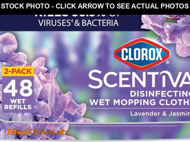 Lot 74-12048372 - Clorox Scentiva Disinfecting Wet Mop Pad, Disposable Mop Heads, Multi-Surface Floor Wipes, Lavender ...