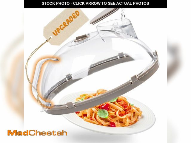 Lot 74-13564985 - 12 Inch Microwave Splatter Cover, Upgraded Microwave Cover for Food with Water Steamer, Integrated H...