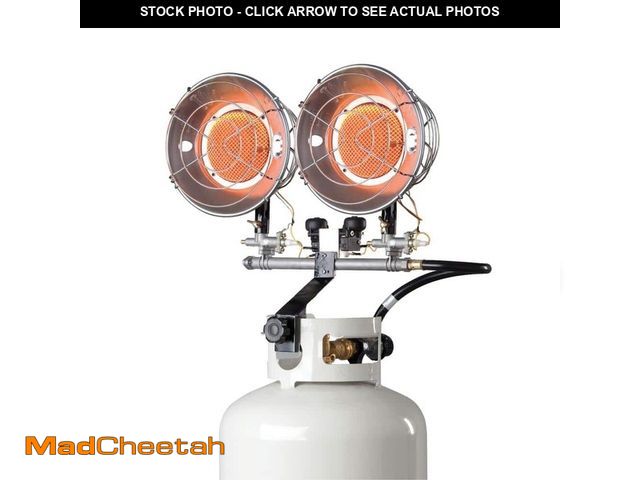 Lot 74-12989408 - Mr. Heater Double Tank Top 30,000 BTU Radiant Propane Outdoor Space Heater (750 sq. ft. Heating Area...